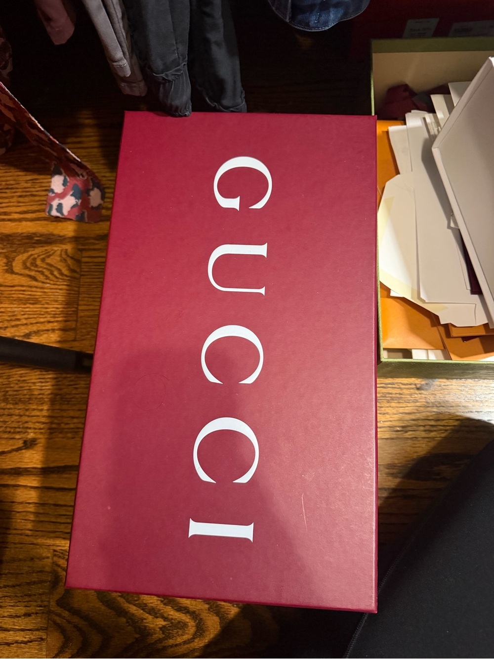 Gucci Burgundy Box with White Logo